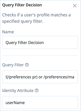 Progressive Profile - Query Filter Decision configuration