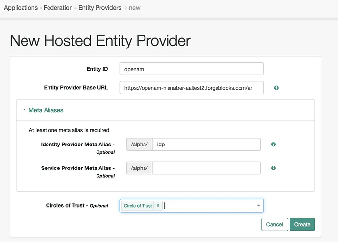 New Hosted Entity Provider